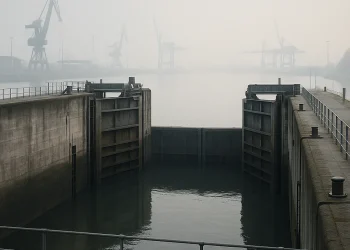 Binnenschifffahrt bricht am
