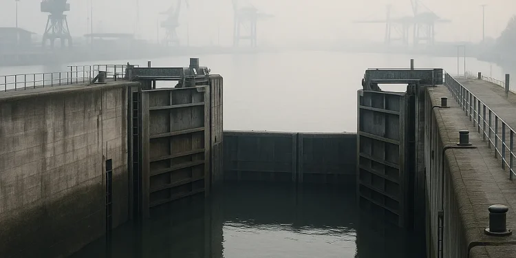 Binnenschifffahrt bricht am