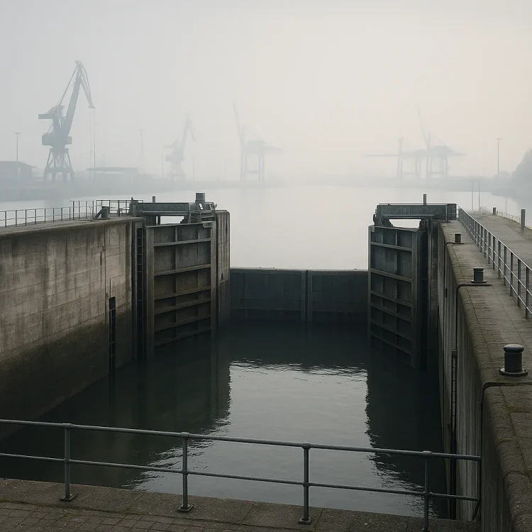 Binnenschifffahrt bricht am