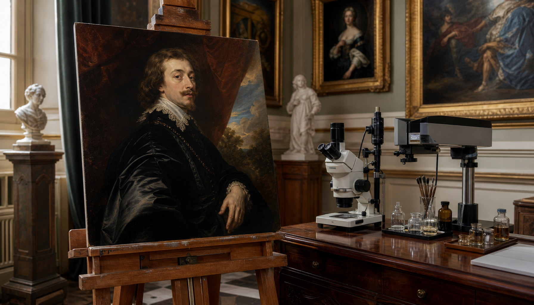 Stiftung Preußische Schlösser: Untersuchung van Dycks Werke