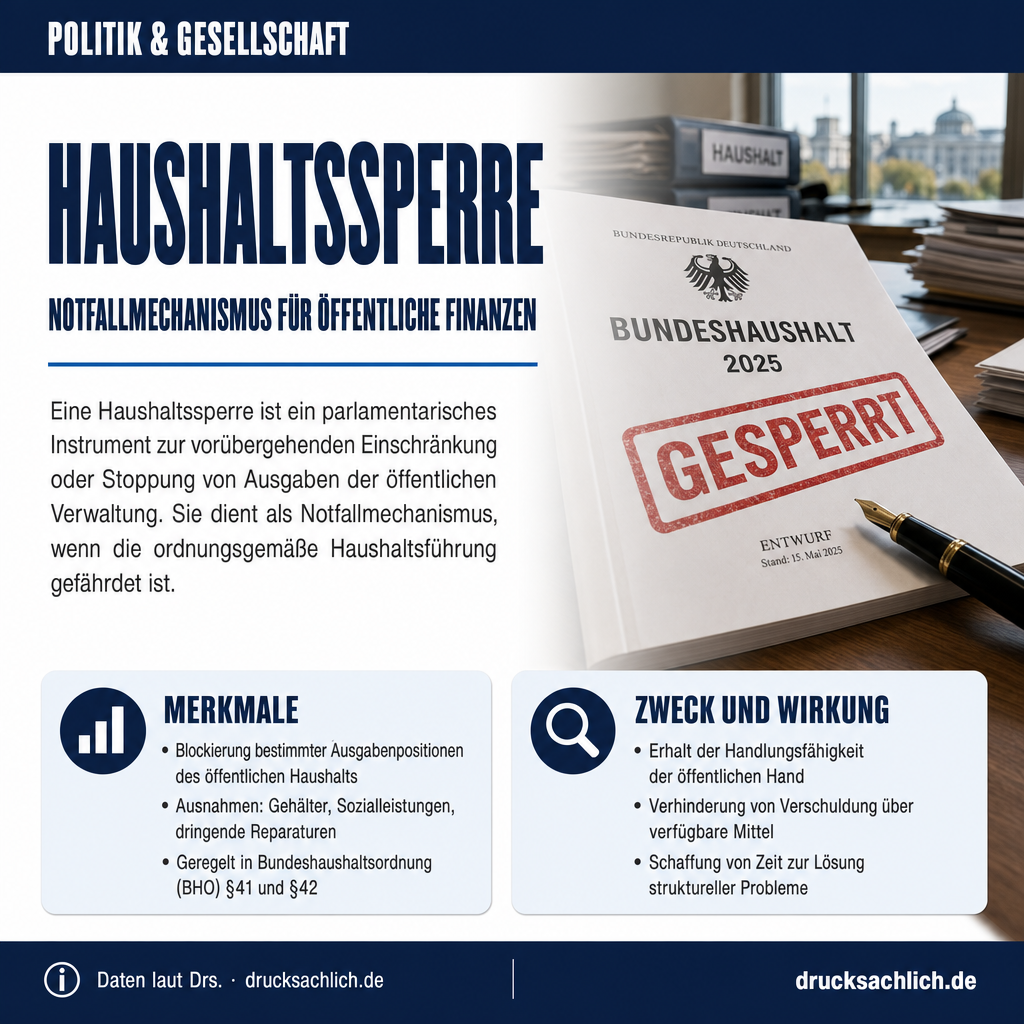 Begriff erklärt: Haushaltssperre