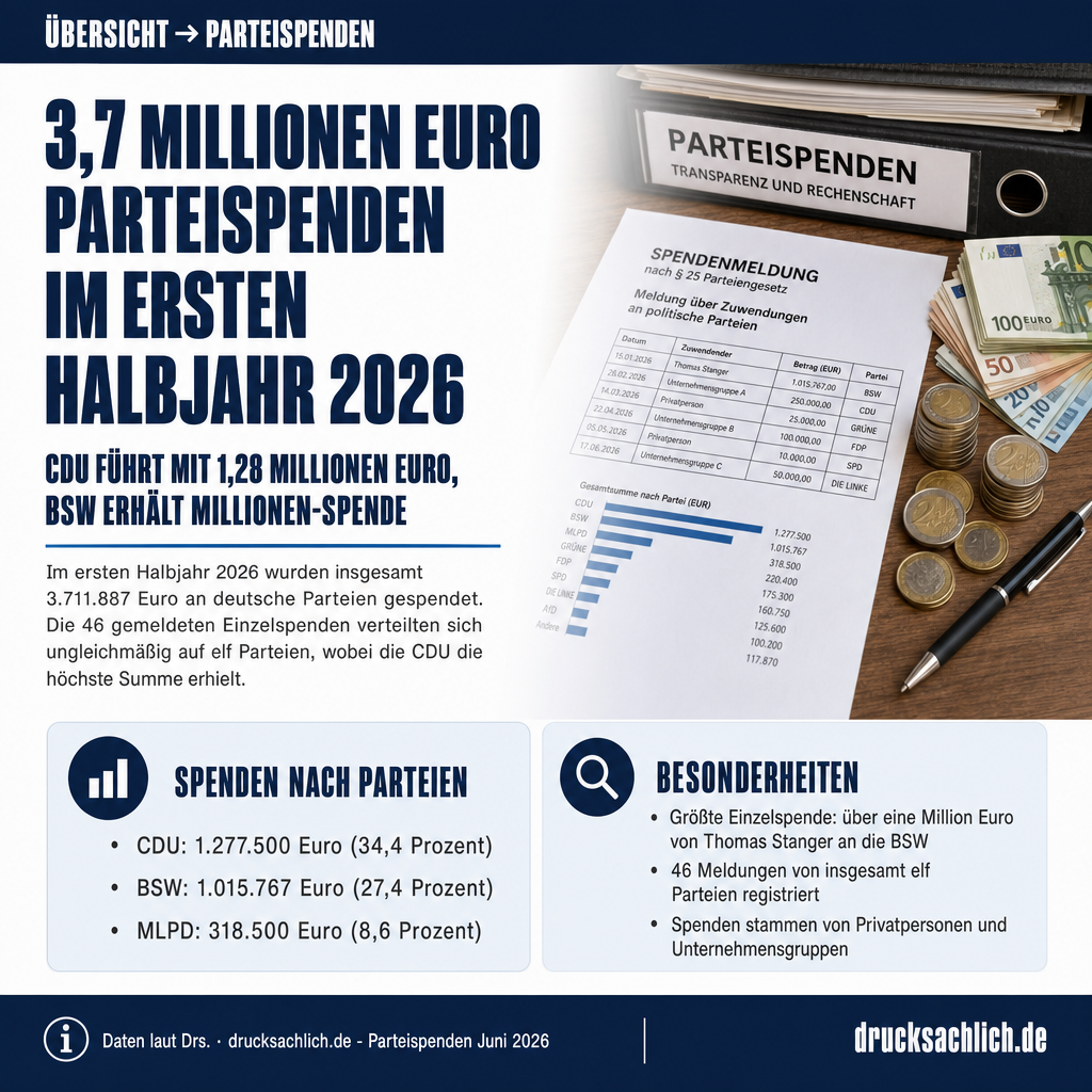 Parteispenden – Juni 2026