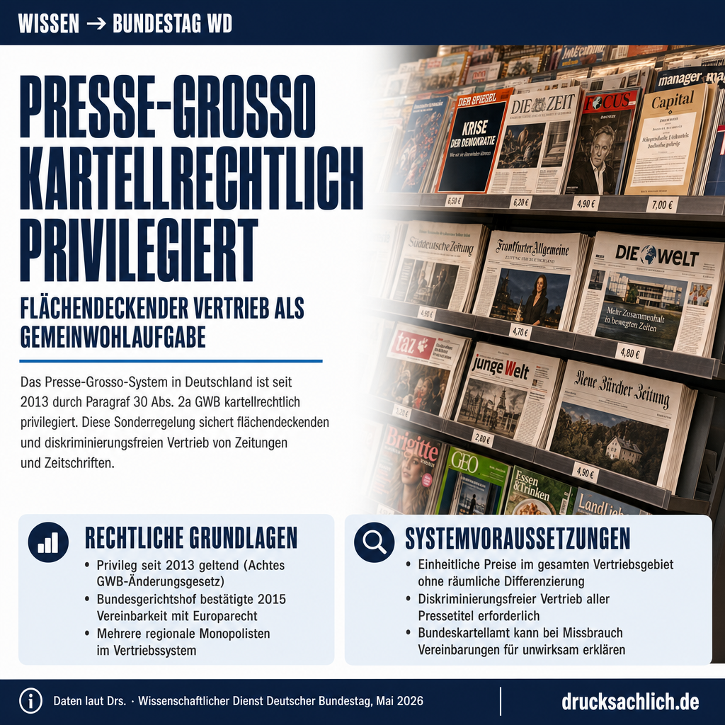Kartellrechtliche Privilegierung des Presse-Grosso-Systems