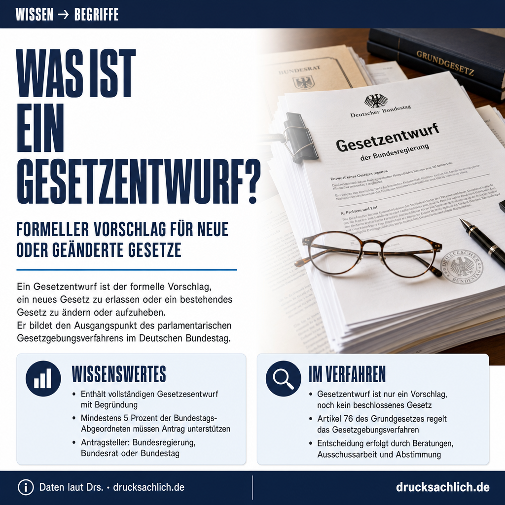 Begriff erklärt: Gesetzentwurf