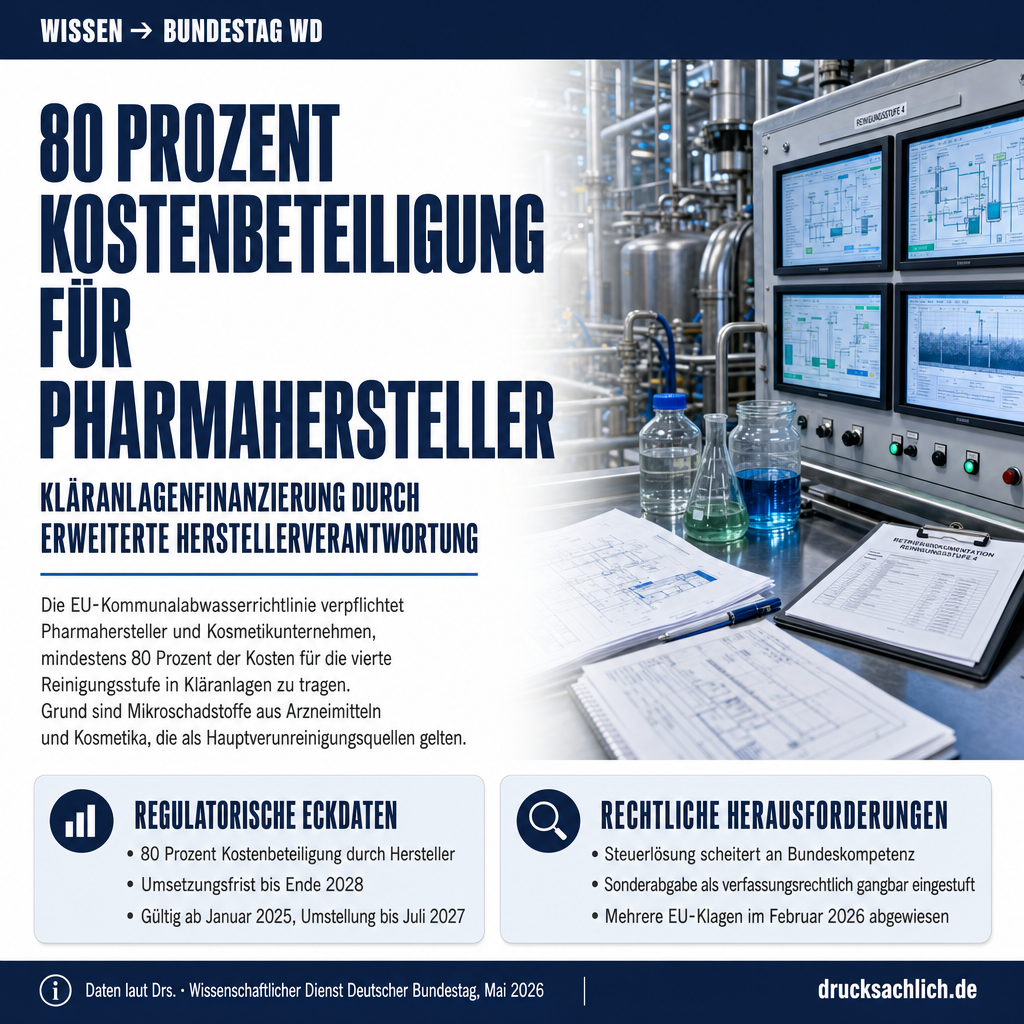 Herstellerverantwortung für Kläranlagenfinanzierung