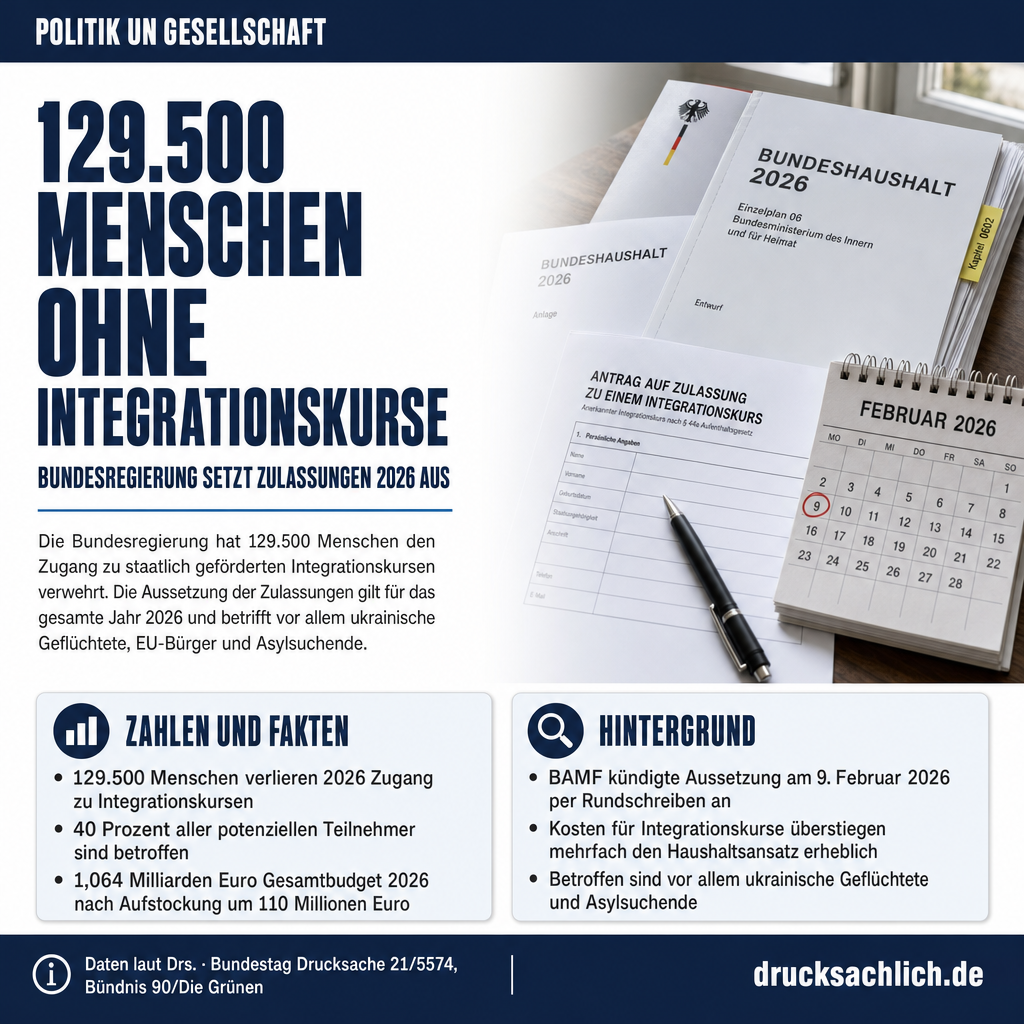129.500 Menschen: Warum die Regierung Integrationskurse aussetzt