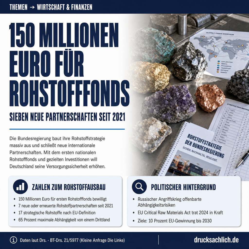 Rohstoffpolitik: Bundesregierung erweitert Partnerschaften um Milliarden