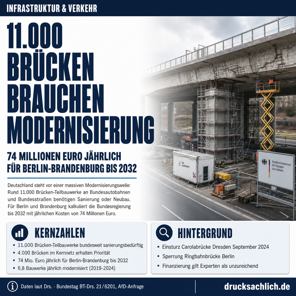 11.000 Brücken vor Modernisierung: Detailpläne bleiben geheim