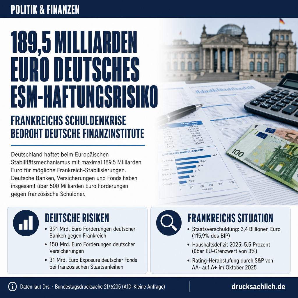 189,5 Milliarden: So viel haftet Deutschland bei Frankreich-Krise