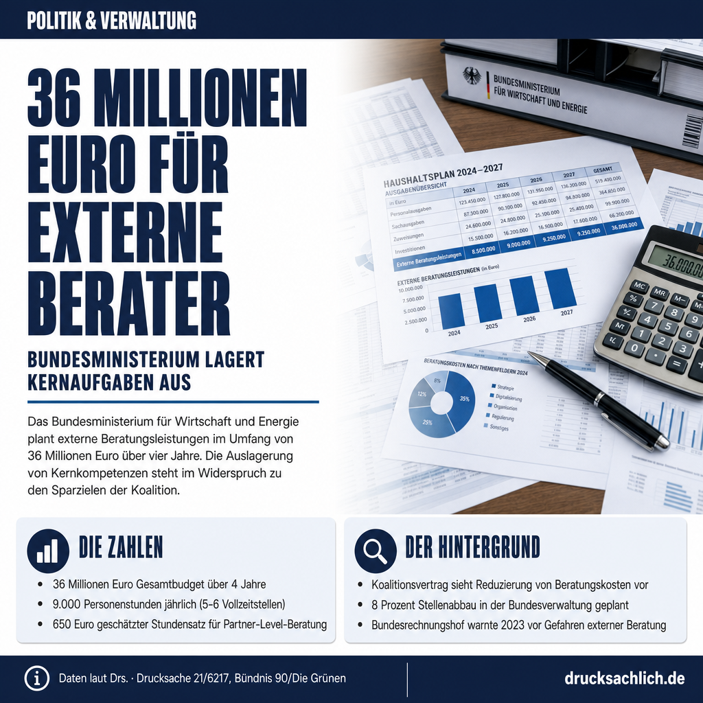 36 Millionen für externe Berater: Ministerium lagert Kernaufgaben aus