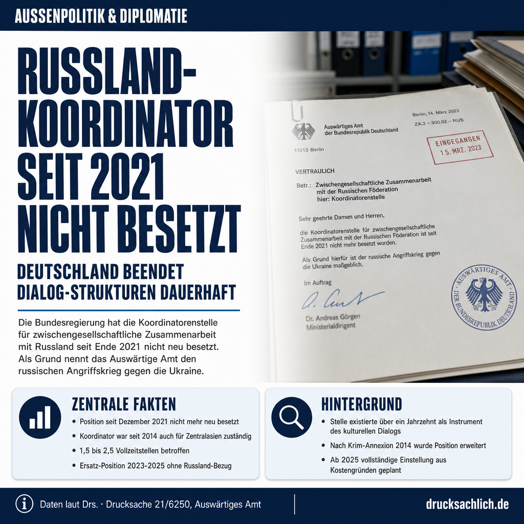 Deutschland kappt Dialog-Brücke nach Russland dauerhaft