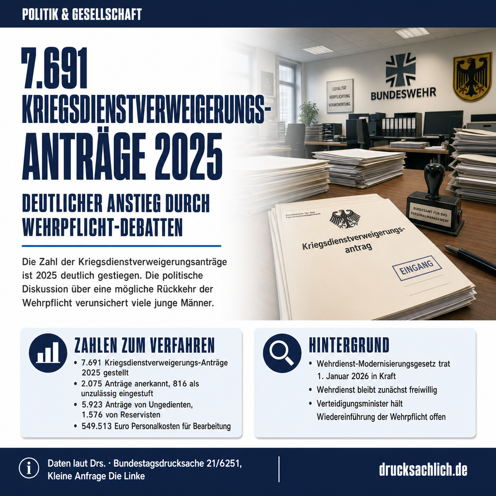 Kriegsdienst-Angst: Fast 8.000 junge Männer verweigern