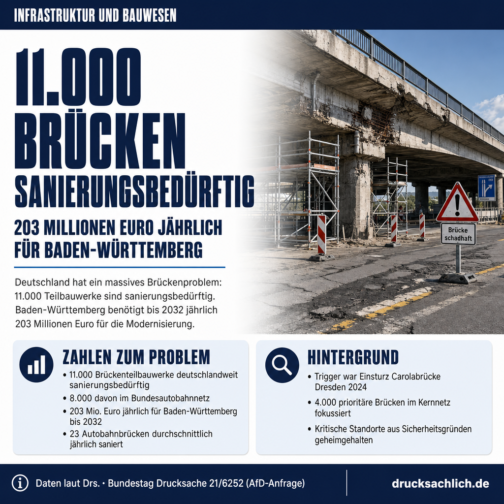 203 Millionen jährlich: Baden-Württembergs Brücken-Drama