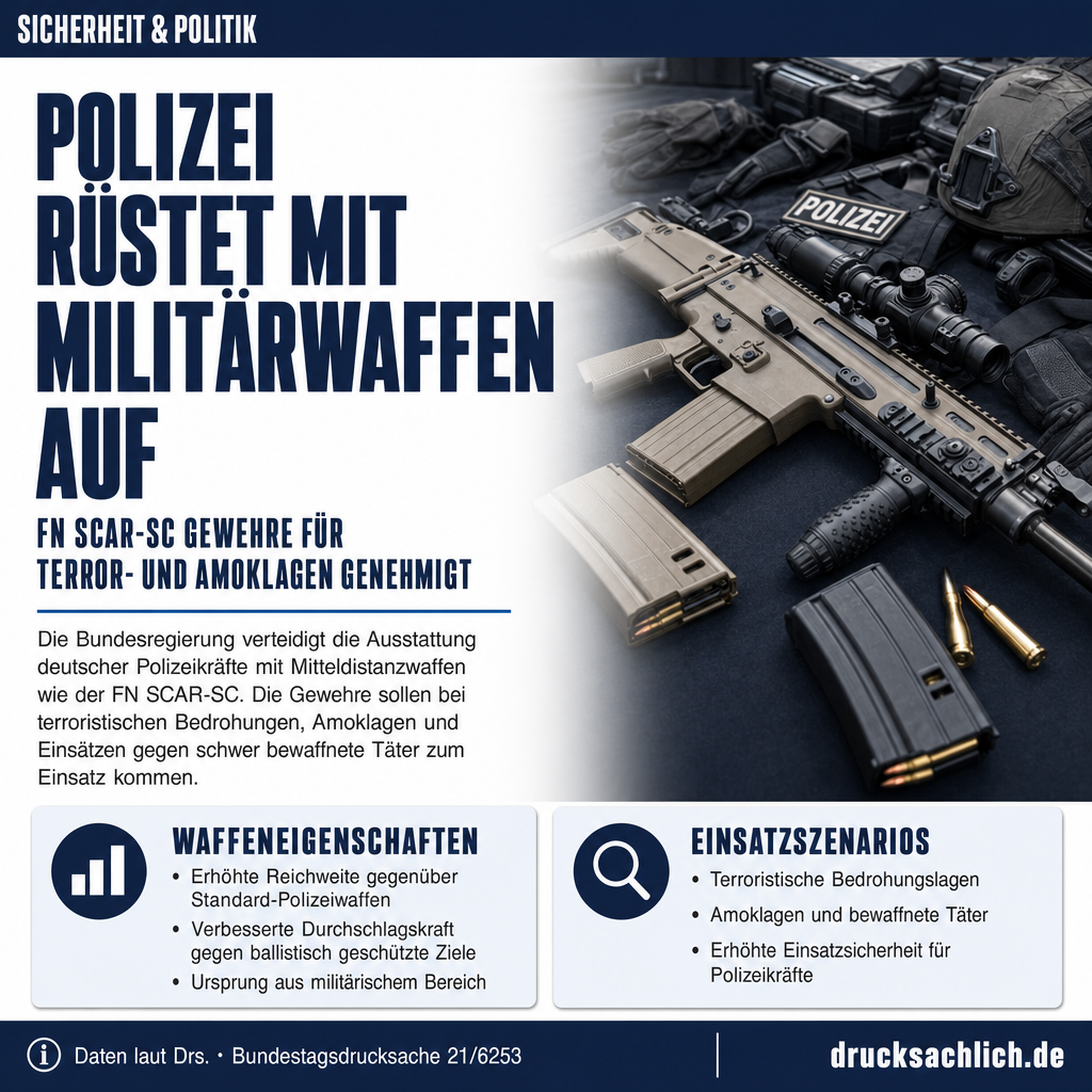 Polizei-Aufrüstung: Warum Waffen wie FN SCAR-SC Standard werden
