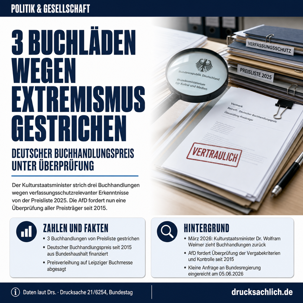 Extremismus-Verdacht: Drei Buchläden von Preis ausgeschlossen