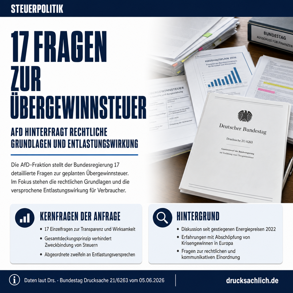 Übergewinnsteuer ohne Bürgerbezug? AfD bohrt nach konkreten Plänen