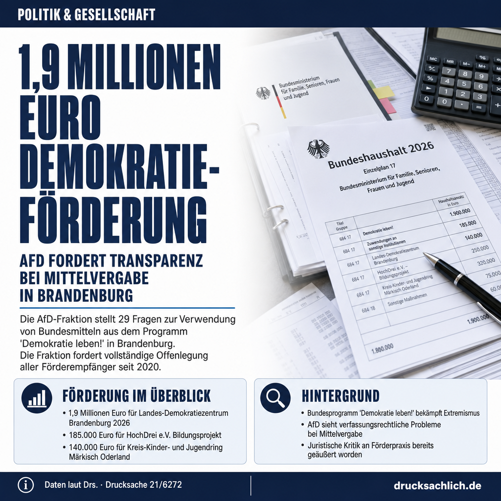 140.000 Euro Demokratie-Förderung: AfD will Geldflüsse transparent machen