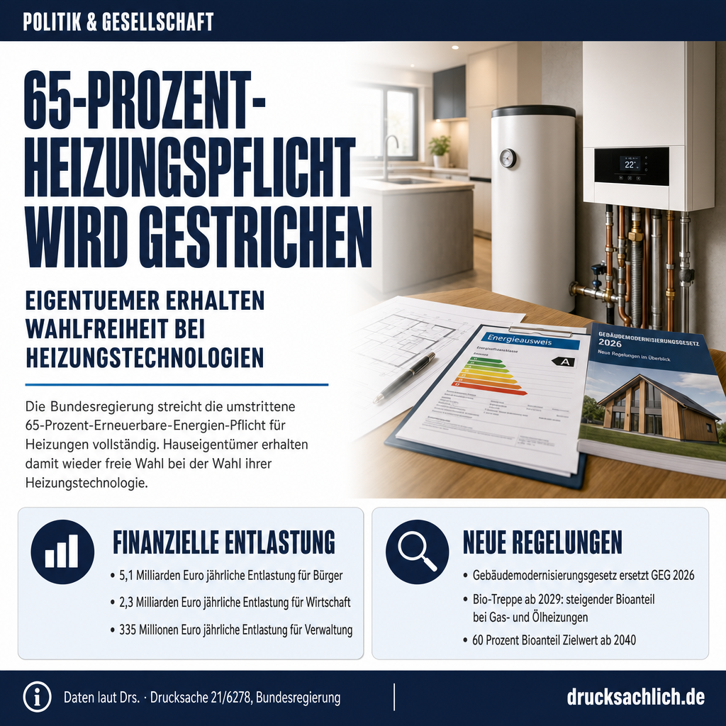 Heizungszwang beendet: Bundesregierung stellt auf Wahlfreiheit um