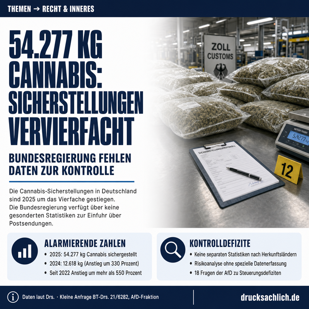 54.277 kg Cannabis: Warum die Sicherstellungen explodieren