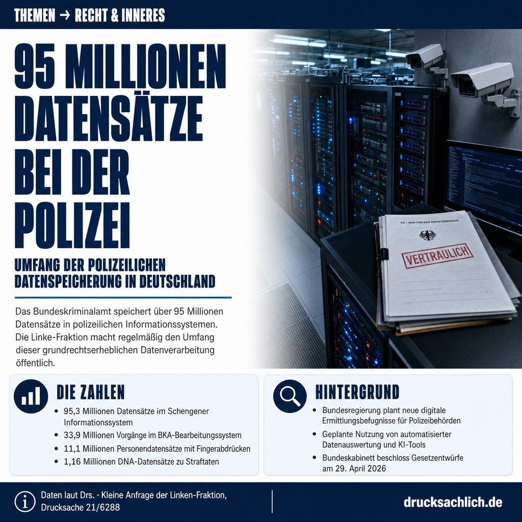 95 Millionen: So umfangreich ist die Polizei-Datenspeicherung