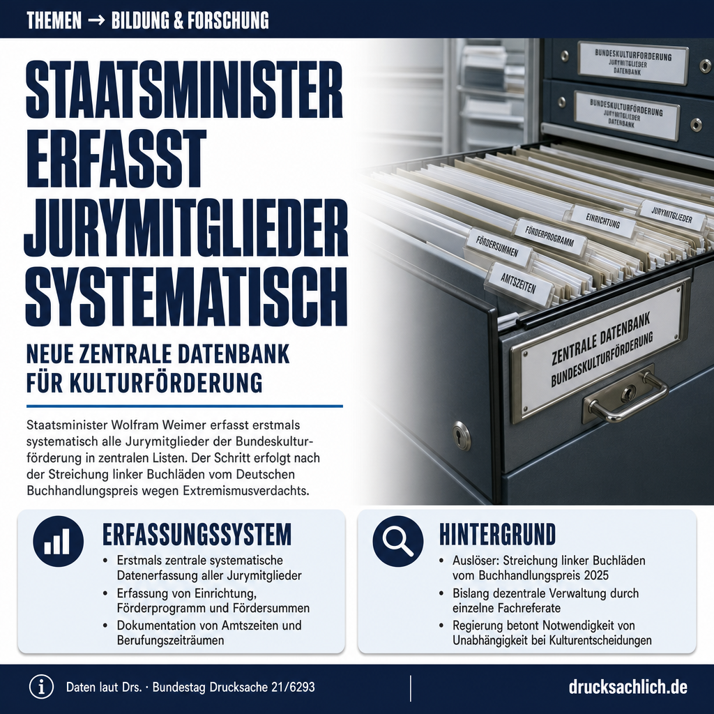 Staatsminister erfasst alle Jurymitglieder systematisch in Listen