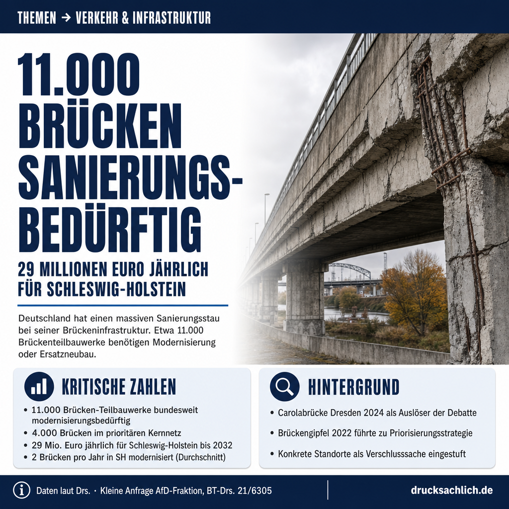 Brückensicherheit Schleswig-Holstein: 29 Mio. Euro jährlich