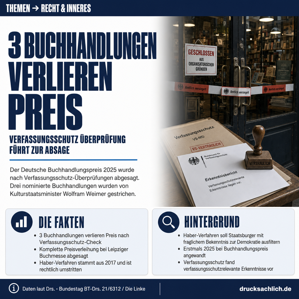 Buchhandlungspreis-Skandal: Verfassungsschutz überprüft Preisträger