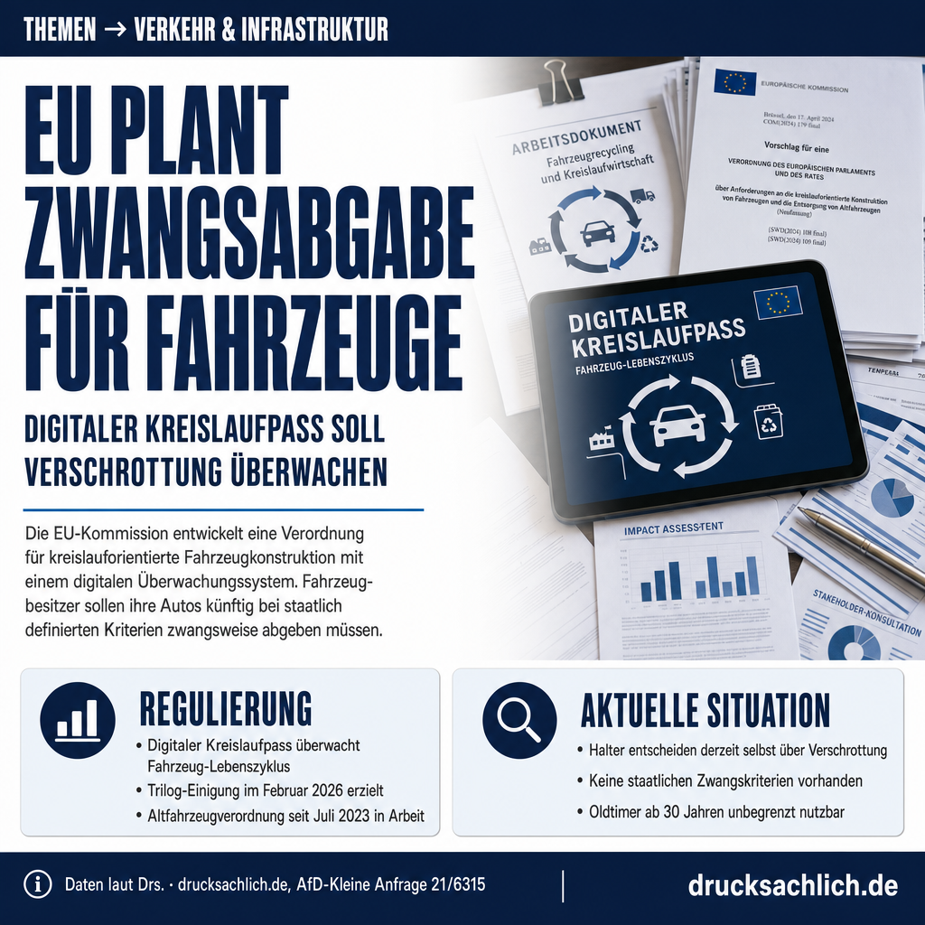 EU-Kreislaufwirtschaft: Zwangsabgabe bei Fahrzeug-Verschrottung