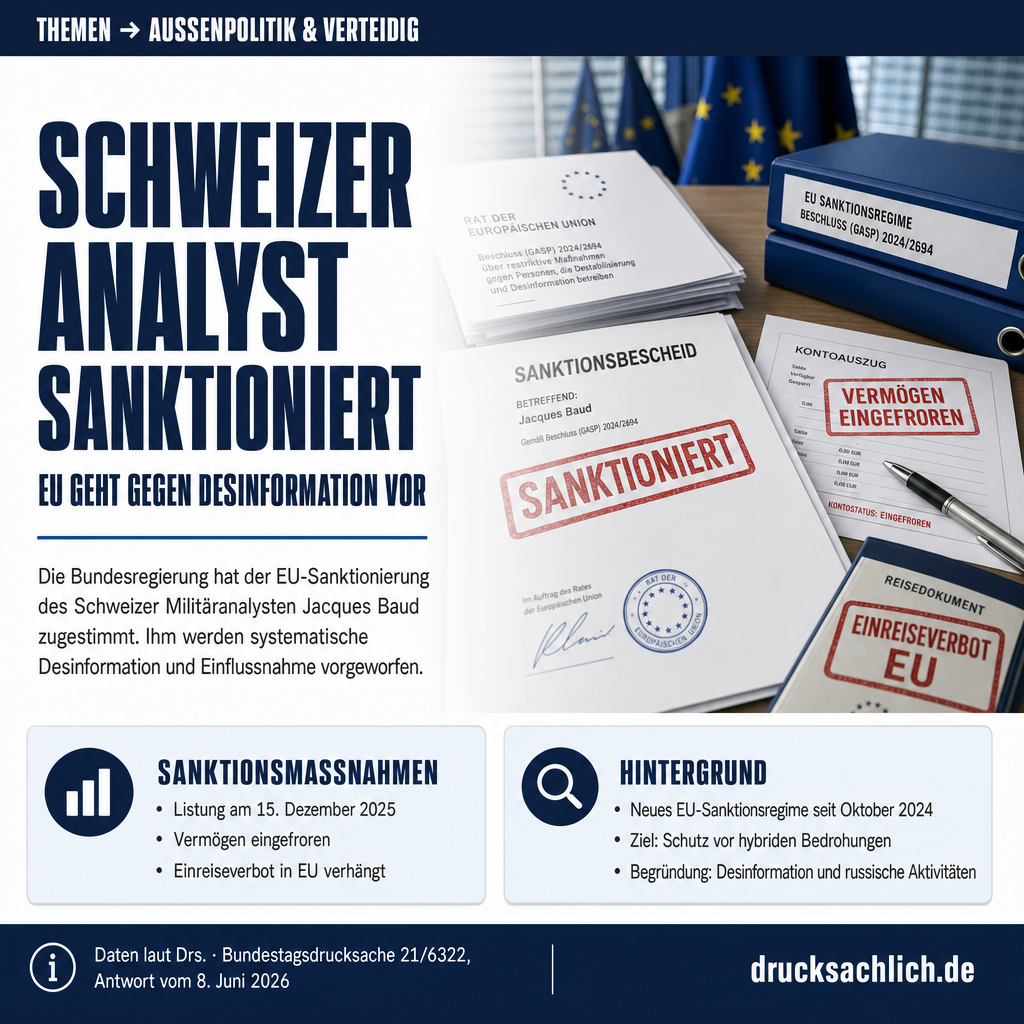 EU-Sanktionen: Schweizer Baud wegen Desinformation gelistet