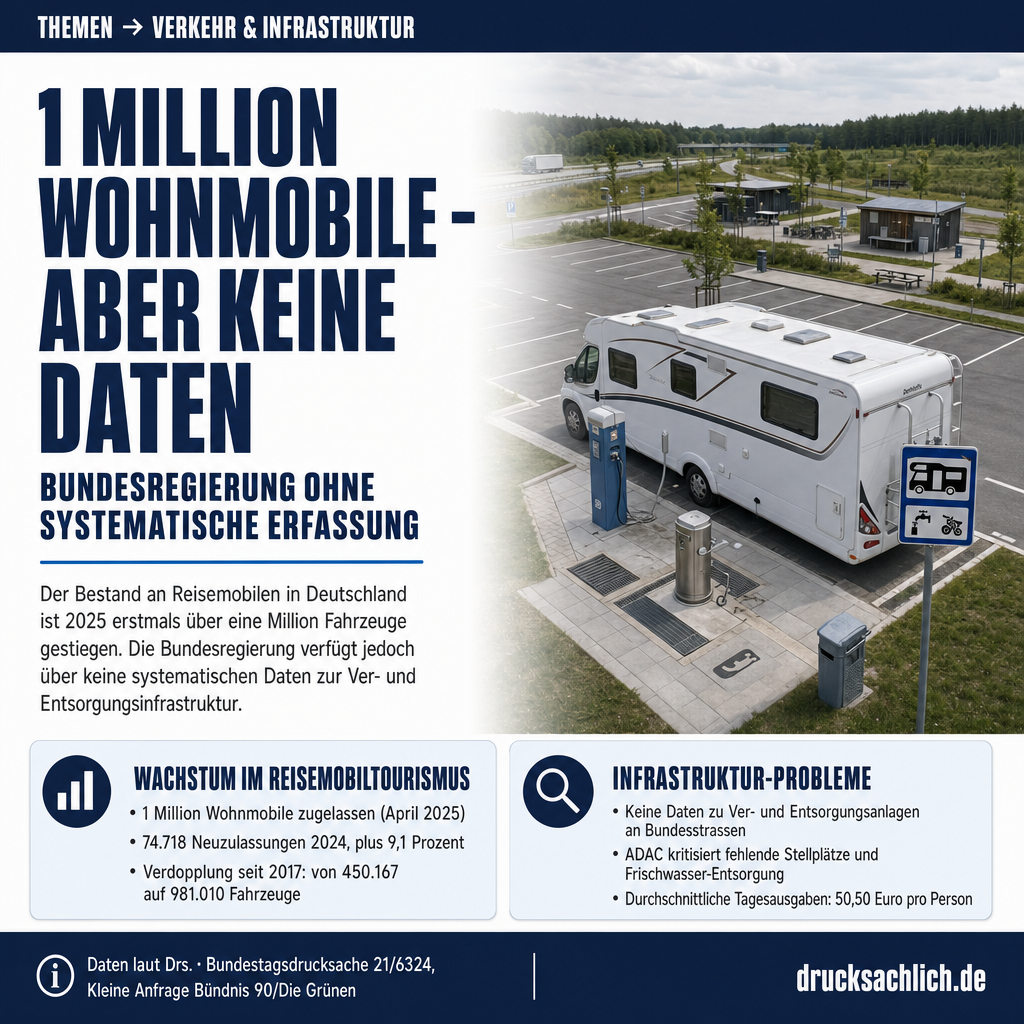 Reisemobil-Infrastruktur: Bundesregierung hat keine Daten