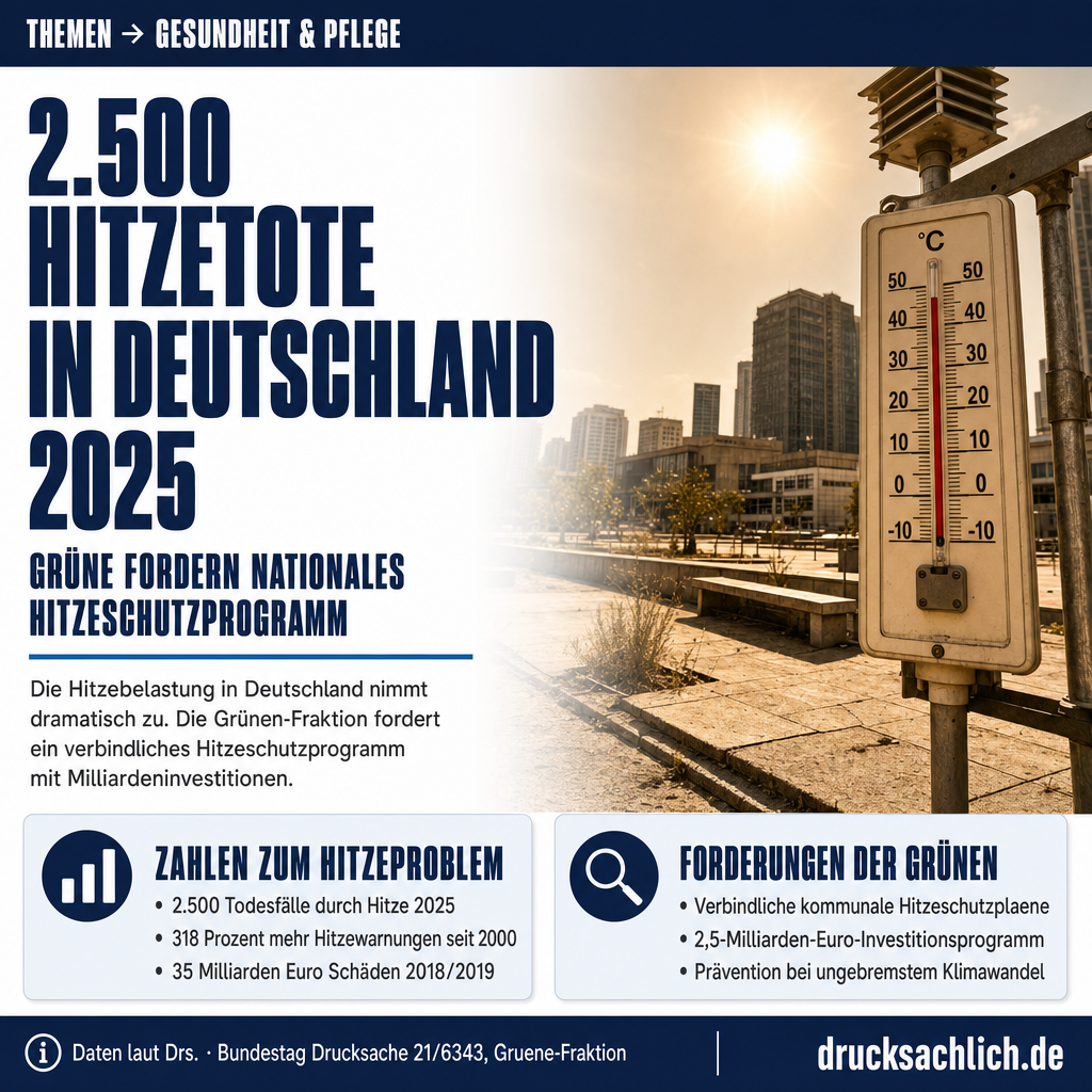 2.500 Todesfälle: Grüne wollen nationalen Hitzeschutz durchsetzen