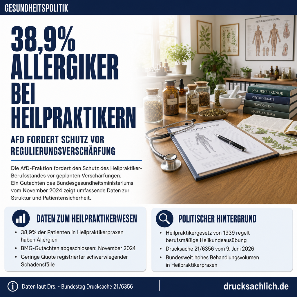 38,9% Allergien: AfD kämpft um Heilpraktiker-Zukunft
