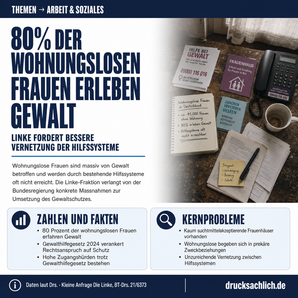 80% der wohnungslosen Frauen erleben Gewalt - Politik reagiert