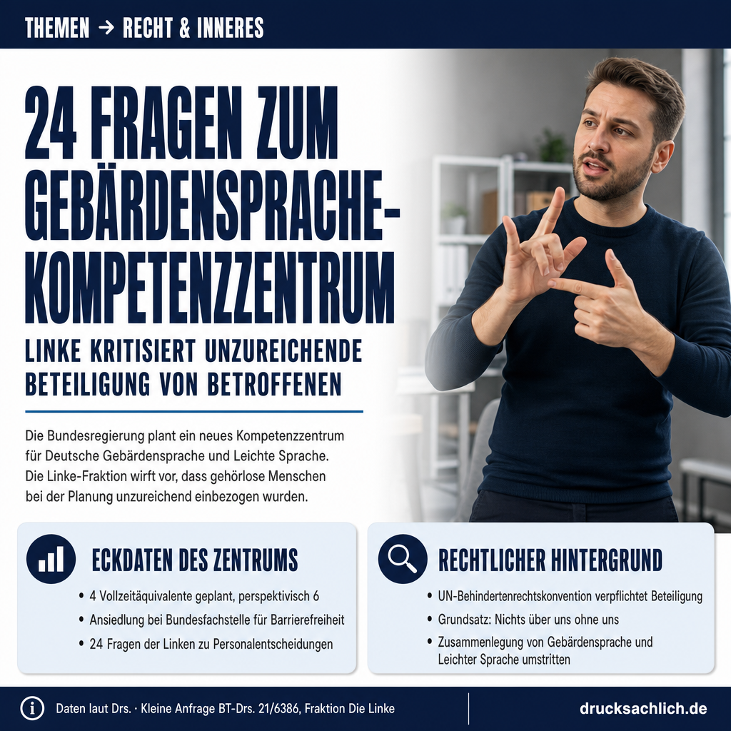 Neues Bundeskompetenzzentrum: Gehörlose bei Planung übergangen?