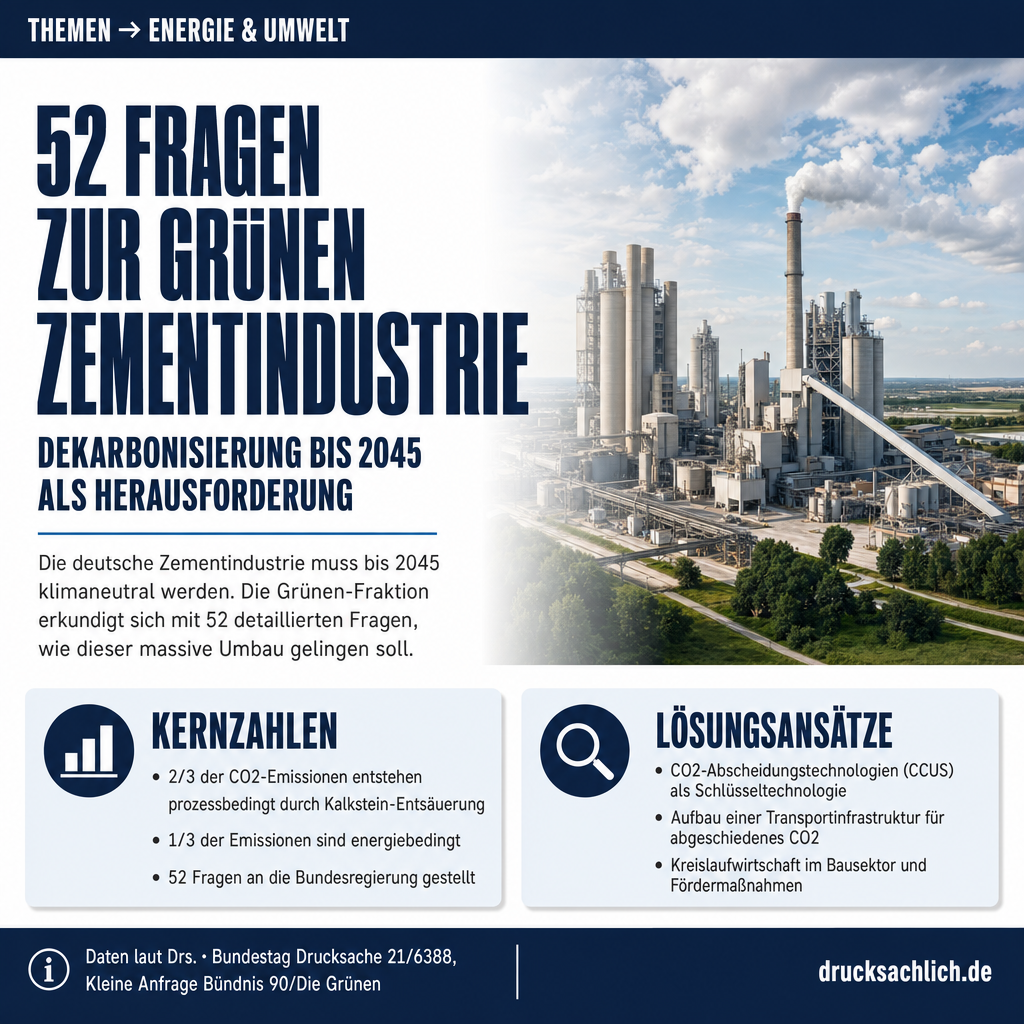 Klimaneutralität bis 2045: Wie will Deutschland Zement grün machen?