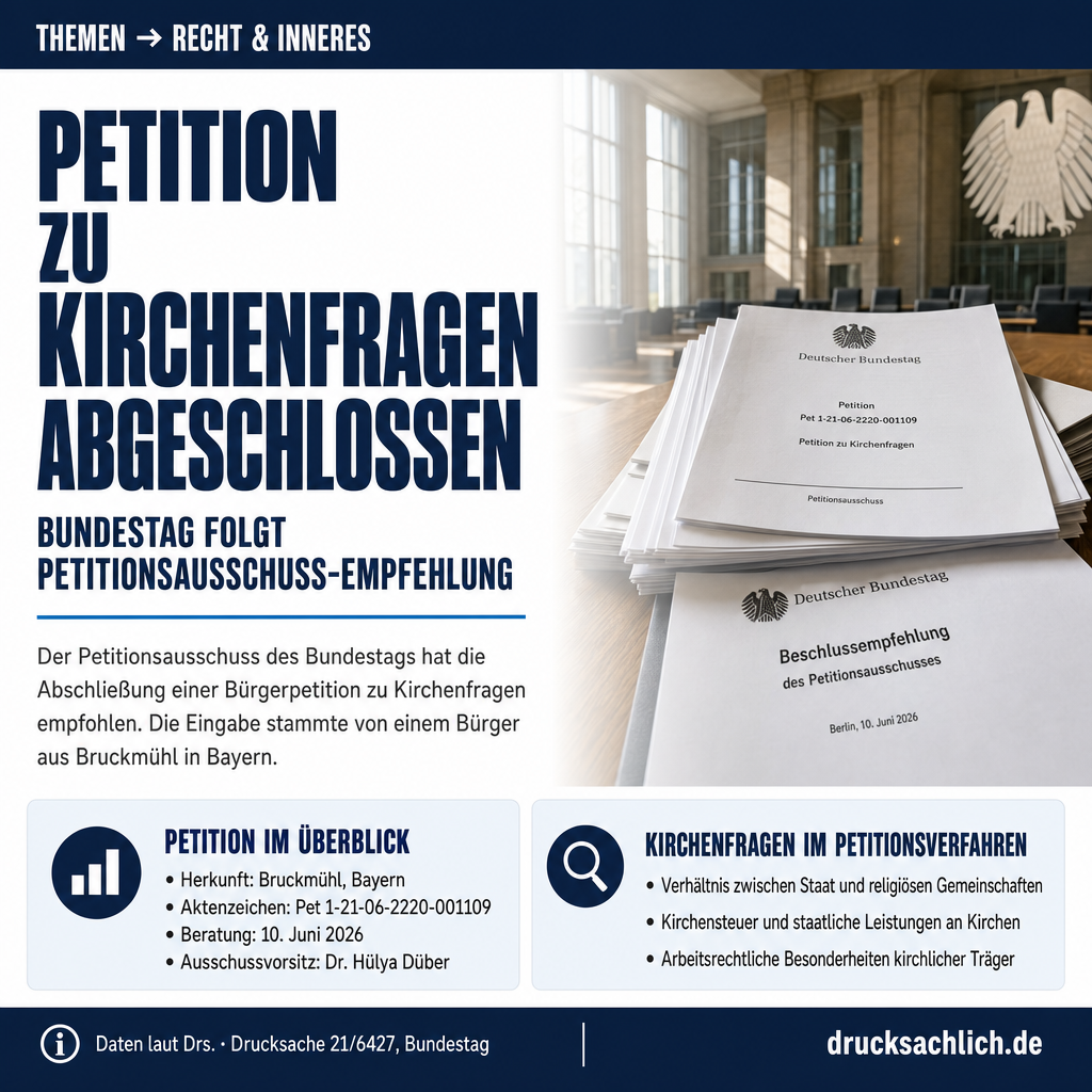 Einzelne Petition aus Bayern: Bundestag folgt Ausschuss-Empfehlung
