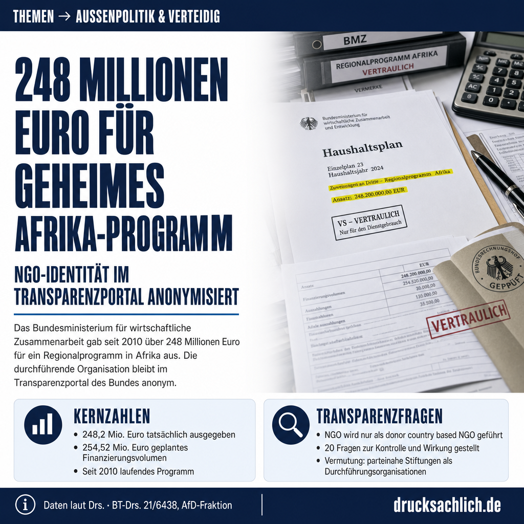 Entwicklungshilfe Afrika: 248 Mio. Euro an anonyme NGOs