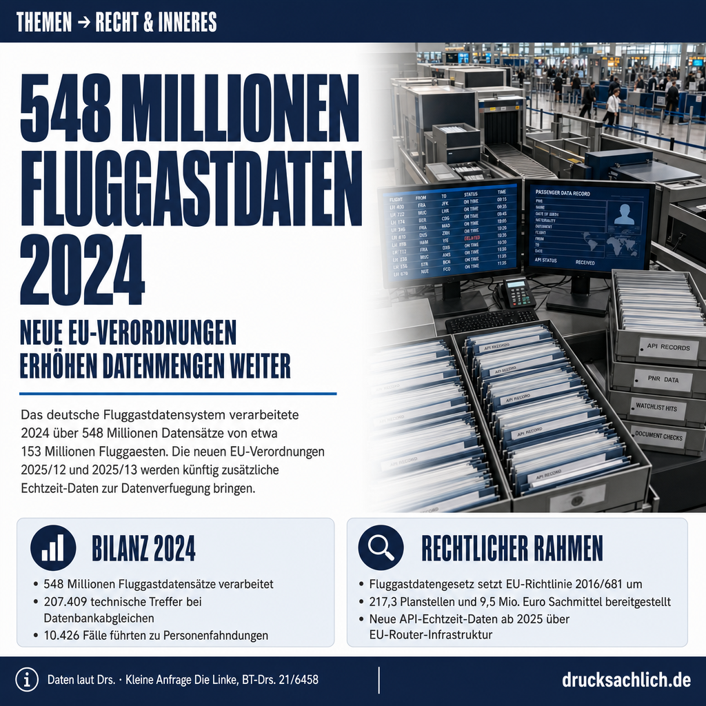 Fluggastdaten 2025: 548 Mio. Datensätze unter der Lupe