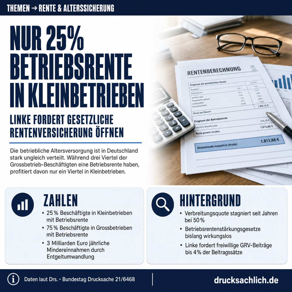 Betriebliche Altersversorgung: Linke fordert GRV-Öffnung