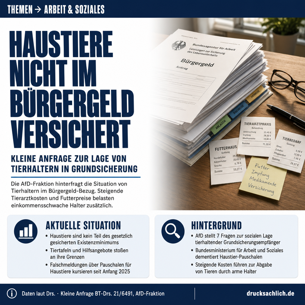 Bürgergeld und Haustiere: AfD fragt nach Tierhaltern in der Grundsicherung