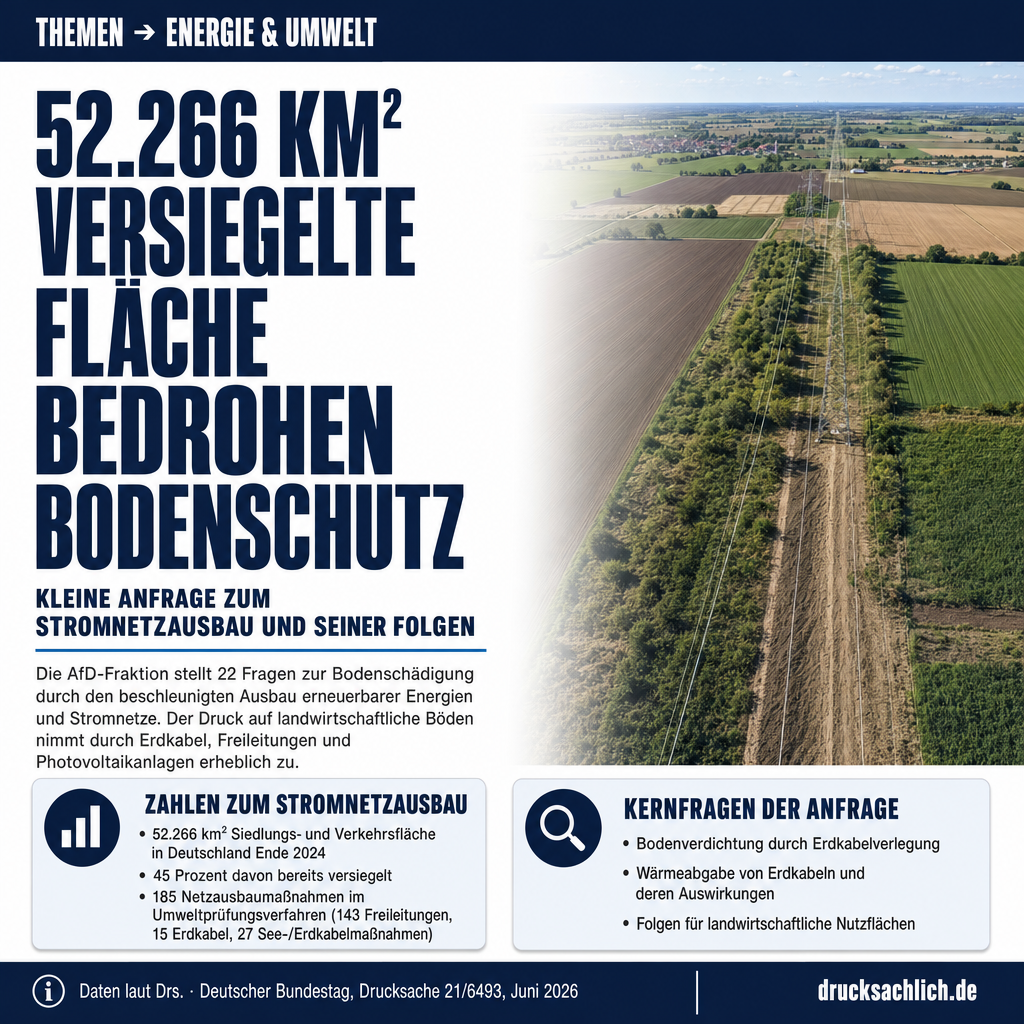 Bodenschutz beim Stromnetzausbau: 22 Fragen zur Energiewende