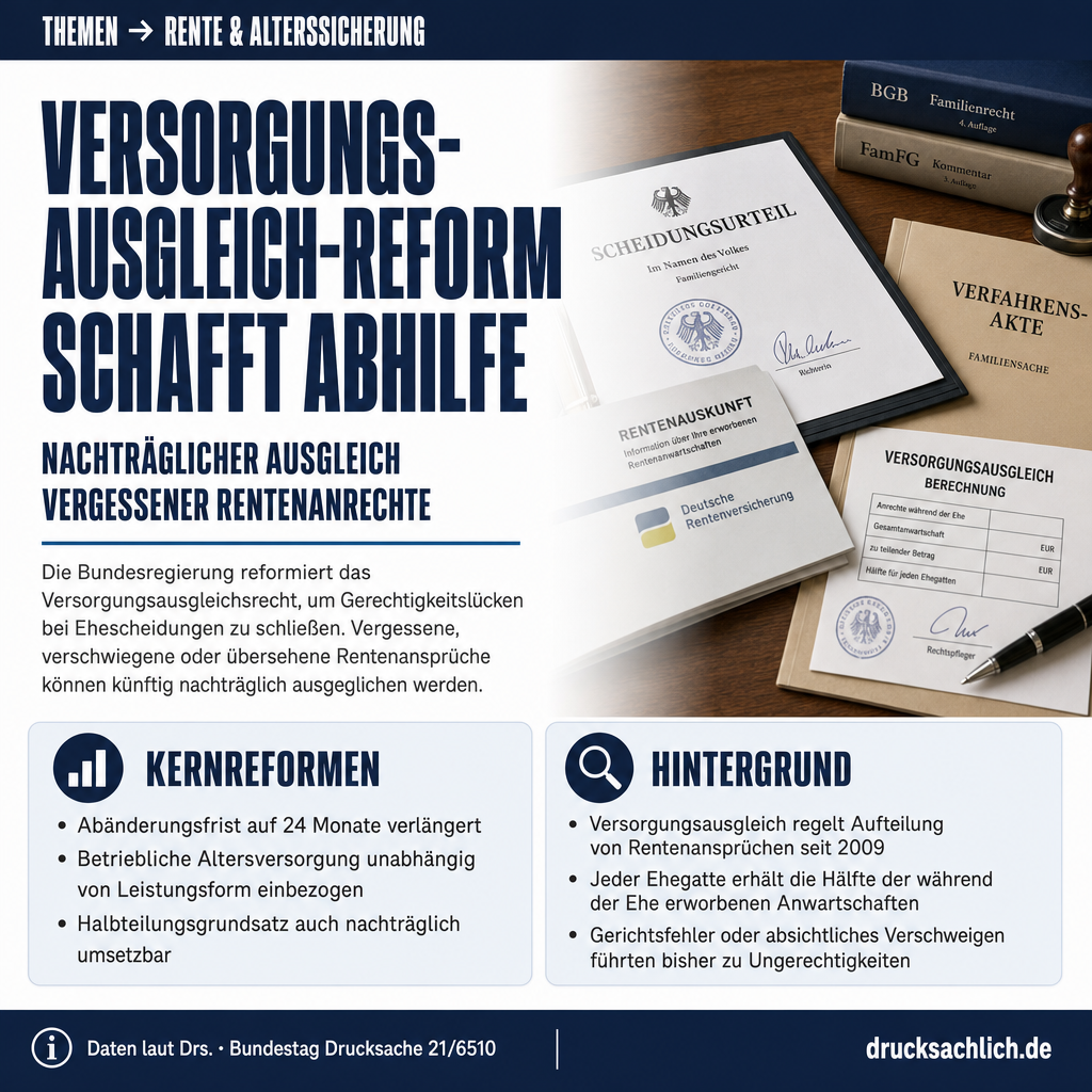 Versorgungsausgleich-Reform: Übergangene Anrechte abgesichert