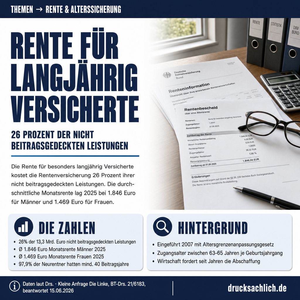 Rente für besonders langjährig Versicherte: Kosten und Fakten