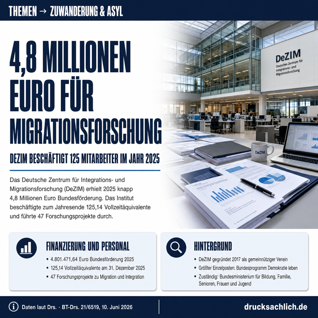 DeZIM: 4,8 Mio. Euro Bundesförderung und 125 Stellen 2025