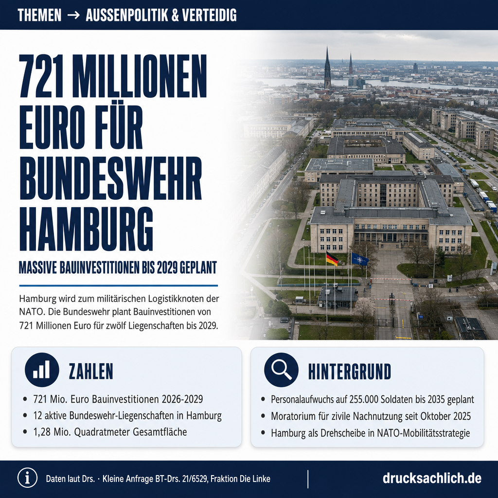 Bundeswehr Hamburg: 721 Mio. Euro Bauinvestitionen bis 2029
