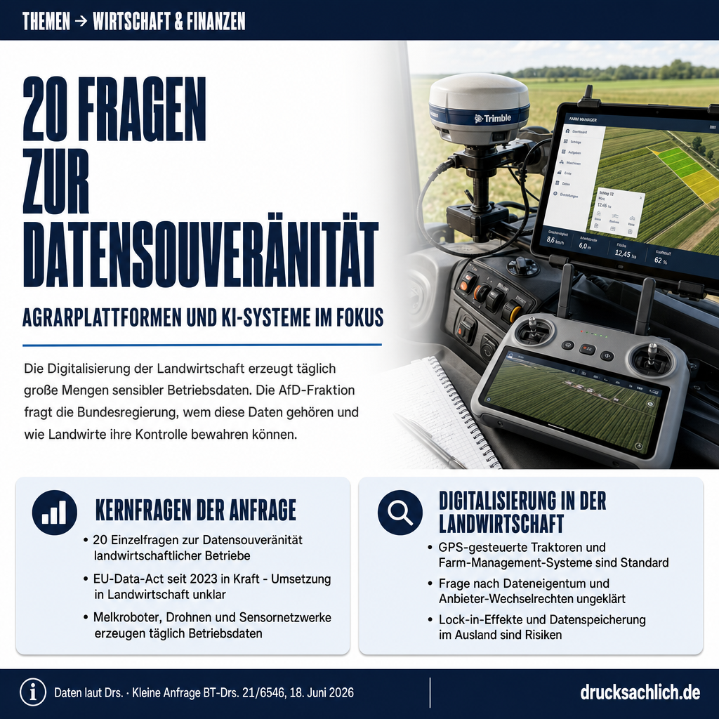 Datensouveränität Landwirtschaft: 20 Fragen zu KI und Agrarplattformen