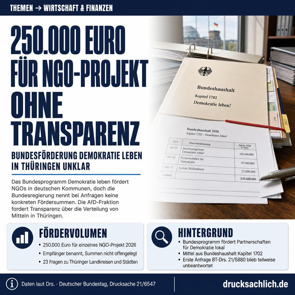 Demokratie leben!: NGO-Förderung in Thüringen ohne Betragsangaben