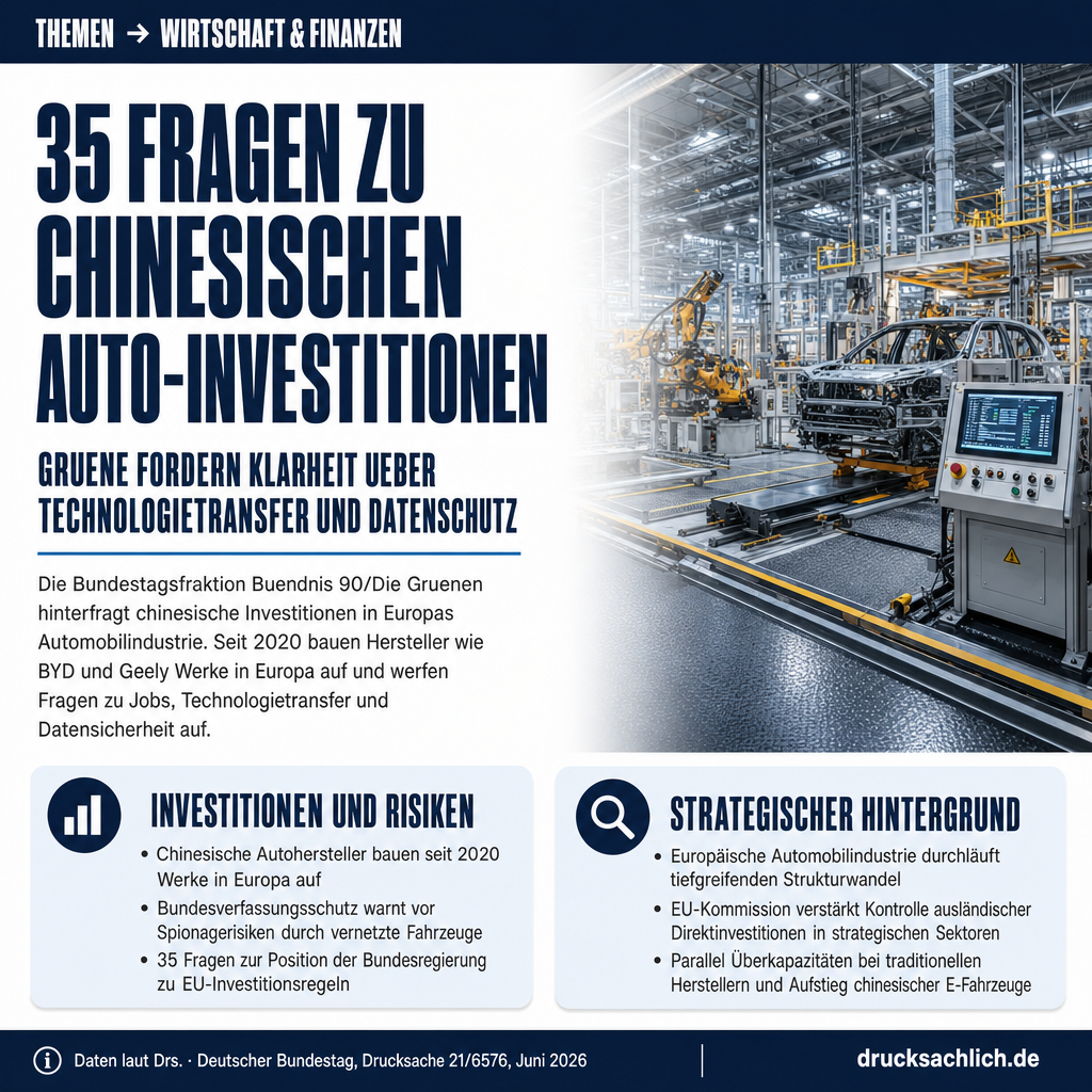 Chinesische Investitionen in Europas Automobilindustrie: 35 Fragen