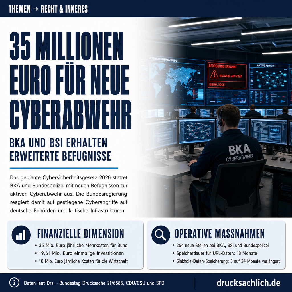 Cybersicherheitsgesetz 2026: BKA und BSI erhalten neue Abwehrbefugnisse