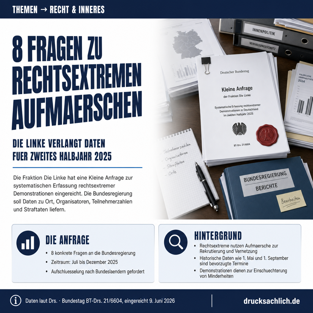Rechtsextreme Aufmärsche: Linke fragt nach Daten aus zweitem Halbjahr 2025